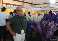 Flora Delight with Frans Ederveen, they brought new Hydrangeas, Delphiniums and Kalanchoe cut flowers.