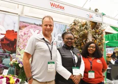 Wafex team: Craig Musson from Australia, Florence Didy and Claris Wanjohi. It is their first time exhibiting and they see a big impact already.
