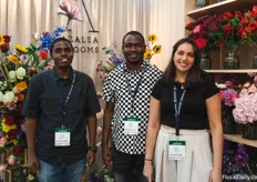 O’Neil Nkosana, Robert Gwaro and Saskia Singh of Azalea Blooms. Saskia runs Azalea Blooms together with her mother.