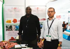 Almaz Ganiev and John Macharia with Milele Flowers. They consolidate Kenyan flowers and ship them worldwide. 