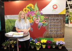 Rachelle Pruss of Flowers Canada Growers, who said that the Canadian floriculture market was doing well and that exports are increasing