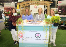 Jacqueline Azbill, Beth Sansalone, Andree Dulac and Kristine Hospodar of Quality Cuttings Team. Of course, some new varieties were present: Coleus GardenFest Flexi-Coleus on the left and Coleus GardenFest Lemon Zest on the right