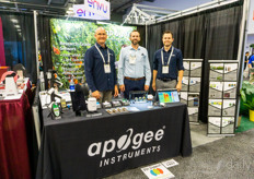 Devin Overly, Keegan Garrity, and Ryan Lindsley with Apogee Instruments. The company is working on a thermal array sensor, to add to the existing range of sensors.