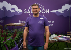 Co Overduin (Hilverda Florist) is at the fair representing Salgoon Salvia