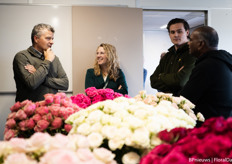 The Meet & Greet rose was a good place for great conversations, here with Manon and Sander from Interplant Roses