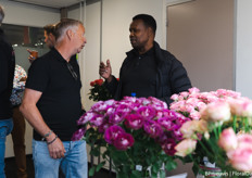 Arthur Zwinkels of Royal Flora Holland in conversation with Peter Kimei of Flora Ola Ltd