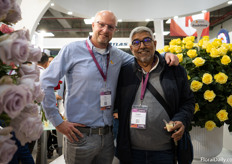 Paul de Bruin, breeder at United Selections with Sulaiman Aloqaibi, of United Flowers Group from Saudi Arabia 