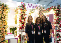 The ladies of Matiz roses: Nataly Valderrama, Maria José Martinez and Zulay Reyes 