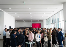 Busy in the hallways after the opening ceremony