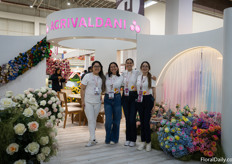 The ladies at Agrivaldani, with instagrammable corners all around their booth