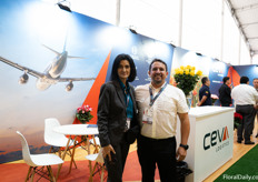 At the Ceva Logistics booth