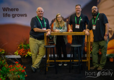 Kevin Triemstra, John Santoro, Jillian Whitehead and Sean Chiki of Berger in the booth where the new campaign 'Where life grows' was shown