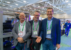 Arie Barendregt and Wim Jan Groothuijs of Viscon with Peter Stuyt, Total Energy Group, in the middle