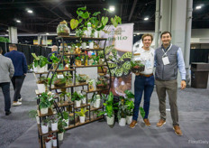 Ben Wright, Plant Company of Virginia, Aaron McDonald with Smurfit Westrock, showing the newly released terrariums, for what they see potential in the US