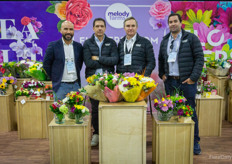 Anibal Garcia, William Gil, Miguel Vasquez, and Luis Ocque, Melody Farms, offering fresh-cut flowers and arrangements.