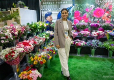 Laura Salcedo with Flores Colon and Madrid Farms, home of the best sellers of Global Bouquet 