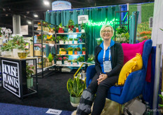 Tiffany Embleton with Hendricks Greenhouse, had a cosy set-up to show the houseplants of the company