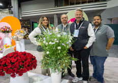 Tania Enriquez, Luis Balcazar, Sean Diblin and Evereth Chacon, Riverdale Farms, had amazing bouquets in their stand