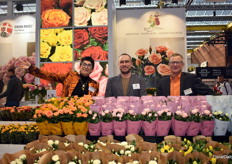 Rosa, Anders and Harley Eskelund of Roses Forever. The launched a new orange Infinity pot rose, more information on this rose in this artice:  https://www.floraldaily.com/article/9674529/it-stands-out-for-its-rich-orange-color-compact-size-and-impressive-longevity/ 