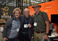 John Kowarsky of Cargolite with Hanneke and Ronnie Wamback of Wamback Trading, who were visiting the show.