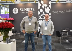 Marcelo Carrera of Sunrite Farms and Carlos Castillo of NIRP, who was visiting the show.