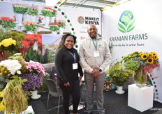 Rachel Muturi and Brian Senelwa of Kranian Farms, a Kenyan grower of summer flowers.