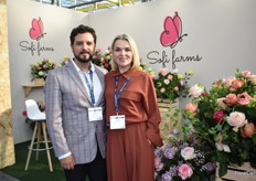 David Espinosa and Nataliya Pykanova of Sofi Farms, this Ecuadorian rose farm celebrating their second year at the exhibition.