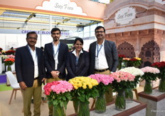 The team of Soex Flora, a rose grower and exporter from India.