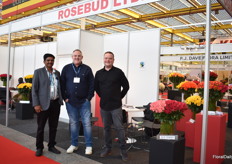 Ravikumar Sivalingam and Ruud van der Gaast of Rosebud, with 80ha Uganda’s largest rose grower, with Martin Westerhout of Roses and Flowers Consultancy.