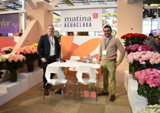 Jorge Ortega and Diego Bermudez of Matina, a Colombian rose grower.