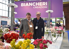 Jaap with Alberto Biancheri of Biancheri Creazini, an Italian grower of ranunculus.