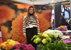 Valerie Santamaria of Silvestres, a Colombian farm growing chrysanthemums, gerberas and snap dragons.