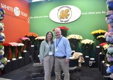 Madeleine Attara and Richard Vaughan of Singha Farms, a Rose. Carnation and hyrdrangea grower in Colombia.