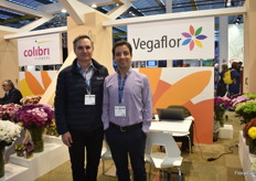 Miguel Vasquez and John Mario Bedoya of Vegaflor, a Colombian grower of chrysanthemum.