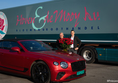 For this special occasion, a red Bentley with the Red Bentley.